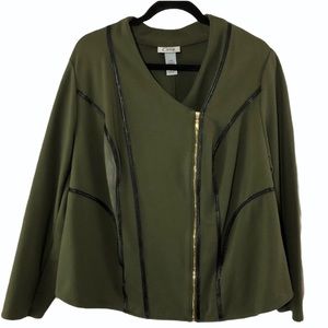 Catherine’s Curvy olive green blazer 22W